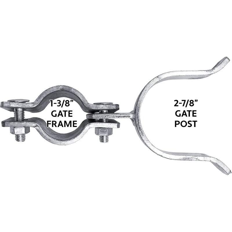 Jake Sales 1-3/8" x 2-7/8" Chain Link Fence Gate Fork Latch - Fence Gate Latch - Galvanized Fence Gate Latch with Hole for Padlock - Image 5